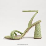 נשים הַנעָלָה Sam Edelman סנדל עקב בלוק חרוזי קיה פנינת קיץ 4XL22X490 - Image 4