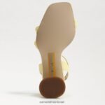 נשים הַנעָלָה Sam Edelman סנדל עקב בלוק חרוזי קיה חמאה צהובה 4XL22X489 - Image 6