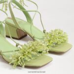 נשים הַנעָלָה Sam Edelman סנדל עקב בלוק חרוזים של Walda אגס קיץ 4XL22X63 - Image 7