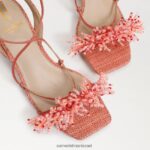 נשים הַנעָלָה Sam Edelman סנדל עקב בלוק חרוזים של Walda ורוד טיח 4XL22X65 - Image 7