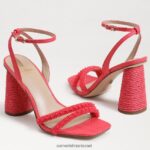 נשים הַנעָלָה Sam Edelman סנדל עקב בלוק חרוזי קיה בארוס ורוד 4XL22X487 - Image 7