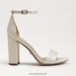 נשים הַנעָלָה Sam Edelman סנדל עקב בלוק יארו משי שנהב פנינה 4XL22X321 - Image 2