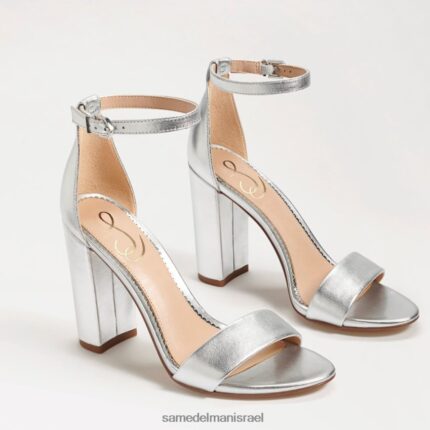 נשים הַנעָלָה Sam Edelman סנדל עקב בלוק יארו עור כסף 4XL22X327