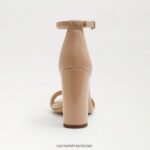 נשים הַנעָלָה Sam Edelman סנדל עקב בלוק יארו פטנט סומק בז' 4XL22X335 - Image 5