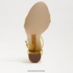 נשים הַנעָלָה Sam Edelman סנדל עקב בלוק יארו מימוזה זהב 4XL22X333 - Image 6