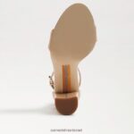 נשים הַנעָלָה Sam Edelman סנדל עקב בלוק יארו פטנט סומק בז' 4XL22X335 - Image 6