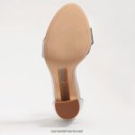 נשים הַנעָלָה Sam Edelman סנדל עקב בלוק יארו עור כסף 4XL22X327 - Image 6