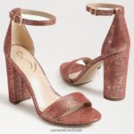 נשים הַנעָלָה Sam Edelman סנדל עקב בלוק יארו ורוד חלודה 4XL22X331 - Image 7