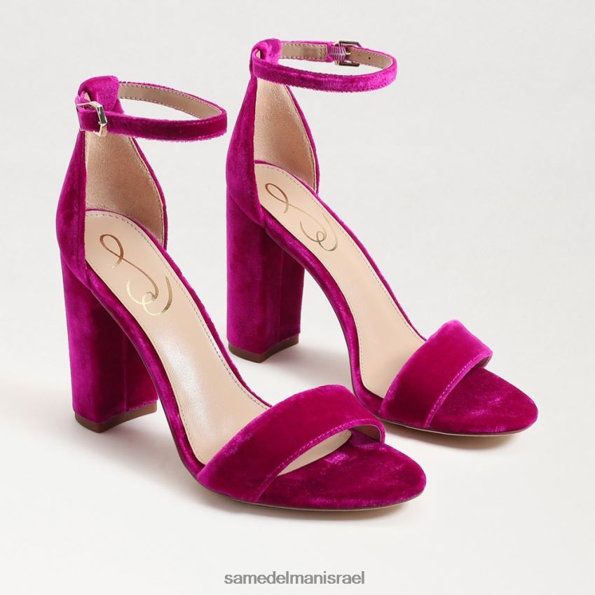 d7a0d7a9d799d79d_d794d6b7d7a0d7a2d6b8d79cd6b8d794_sam_edelman_d7a1d7a0d793d79c_d7a2d7a7d791_d791d79cd795d7a7_d799d790d7a8d795_.jpg נשים הַנעָלָה Sam Edelman סנדל עקב בלוק יארו קטיפה פטל 4XL22X318 - Image 1