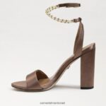 נשים הַנעָלָה Sam Edelman סנדל עקב בלוק yanelli טופי סאטן 4XL22X856 - Image 4