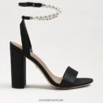 נשים הַנעָלָה Sam Edelman סנדל עקב בלוק yanelli משי שחור 4XL22X855 - Image 2