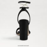 נשים הַנעָלָה Sam Edelman סנדל עקב בלוק yanelli משי שחור 4XL22X855 - Image 5