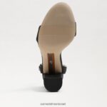 נשים הַנעָלָה Sam Edelman סנדל עקב בלוק yanelli משי שחור 4XL22X855 - Image 6