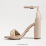 נשים הַנעָלָה Sam Edelman סנדל עקב בלוק yaro perla שיזוף חם 4XL22X617 - Image 4