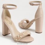 נשים הַנעָלָה Sam Edelman סנדל עקב בלוק yaro perla שיזוף חם 4XL22X617 - Image 7