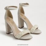 נשים הַנעָלָה Sam Edelman סנדל עקב בלוק yaro perla שנהב מודרני 4XL22X618