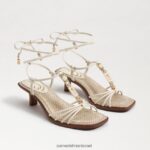 נשים הַנעָלָה Sam Edelman סנדל עקב חתולים עם רצועות של dacie שנהב מודרני 4XL22X621