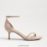 נשים הַנעָלָה Sam Edelman סנדל עקב פיוני חתלתול זמש שזוף זהוב 4XL22X504 - Image 2