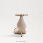 נשים הַנעָלָה Sam Edelman סנדל עקב פיוני חתלתול זמש שזוף זהוב 4XL22X504 - Image 5