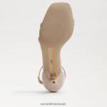 נשים הַנעָלָה Sam Edelman סנדל עקב פיוני חתלתול זמש שזוף זהוב 4XL22X504 - Image 6