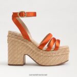 נשים הַנעָלָה Sam Edelman סנדל עקב פלטפורמה טיבי כתום קאלי 4XL22X439 - Image 2