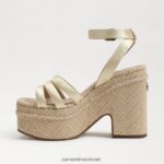 נשים הַנעָלָה Sam Edelman סנדל עקב פלטפורמה טיבי לימון שטוף 4XL22X438 - Image 4