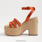 נשים הַנעָלָה Sam Edelman סנדל עקב פלטפורמה טיבי כתום קאלי 4XL22X439 - Image 4