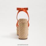 נשים הַנעָלָה Sam Edelman סנדל עקב פלטפורמה טיבי כתום קאלי 4XL22X439 - Image 5
