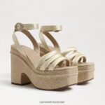 נשים הַנעָלָה Sam Edelman סנדל עקב פלטפורמה טיבי לימון שטוף 4XL22X438 - Image 7