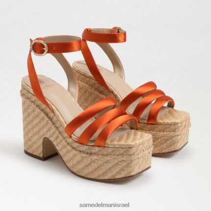 נשים הַנעָלָה Sam Edelman סנדל עקב פלטפורמה טיבי כתום קאלי 4XL22X439
