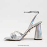 נשים הַנעָלָה Sam Edelman סנדל עקב קיה בלוק ססגוני כסף רך 4XL22X110 - Image 4