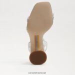 נשים הַנעָלָה Sam Edelman סנדל עקב קיה בלוק ססגוני כסף רך 4XL22X110 - Image 6