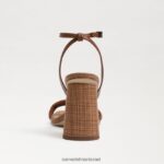 נשים הַנעָלָה Sam Edelman סנדל עקב קיה בלוק קוניאק עשיר 4XL22X109 - Image 5