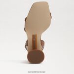נשים הַנעָלָה Sam Edelman סנדל עקב קיה בלוק קוניאק עשיר 4XL22X109 - Image 6