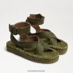 נשים הַנעָלָה Sam Edelman סנדל פלטפורמה של דקוטה ירוק שרך 4XL22X581