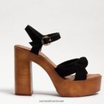 נשים הַנעָלָה Sam Edelman סנדל פלטפורמה של trista זמש שחור 4XL22X402 - Image 2
