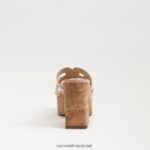 נשים הַנעָלָה Sam Edelman סנדל פלטפורמת dev פטנט סומק בז' 4XL22X549 - Image 5