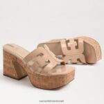 נשים הַנעָלָה Sam Edelman סנדל פלטפורמת dev פטנט סומק בז' 4XL22X549 - Image 7