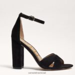 נשים הַנעָלָה Sam Edelman סנדל רצועת קרסול ינסי זמש שחור 4XL22X774 - Image 2