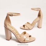 נשים הַנעָלָה Sam Edelman סנדל רצועת קרסול ינסי פטנט סומק בז' 4XL22X773 - Image 7