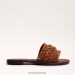 נשים הַנעָלָה Sam Edelman סנדל שקופיות ארוג של giada חום cuoio בהיר 4XL22X404 - Image 2