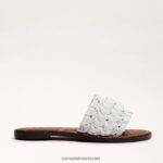 נשים הַנעָלָה Sam Edelman סנדל שקופיות ארוג של giada לבן בוהק 4XL22X403 - Image 2