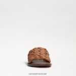 נשים הַנעָלָה Sam Edelman סנדל שקופיות ארוג גריפין זה cuoio עור חום 4XL22X633 - Image 3