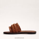 נשים הַנעָלָה Sam Edelman סנדל שקופיות ארוג של giada חום cuoio בהיר 4XL22X404 - Image 4