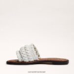 נשים הַנעָלָה Sam Edelman סנדל שקופיות ארוג של giada לבן בוהק 4XL22X403 - Image 4