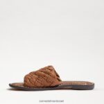 נשים הַנעָלָה Sam Edelman סנדל שקופיות ארוג גריפין זה cuoio עור חום 4XL22X633 - Image 4