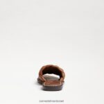 נשים הַנעָלָה Sam Edelman סנדל שקופיות ארוג גריפין זה cuoio עור חום 4XL22X633 - Image 5