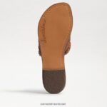 נשים הַנעָלָה Sam Edelman סנדל שקופיות ארוג גריפין זה cuoio עור חום 4XL22X633 - Image 6