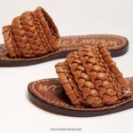 נשים הַנעָלָה Sam Edelman סנדל שקופיות ארוג של giada חום cuoio בהיר 4XL22X404 - Image 7