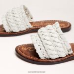 נשים הַנעָלָה Sam Edelman סנדל שקופיות ארוג של giada לבן בוהק 4XL22X403 - Image 7